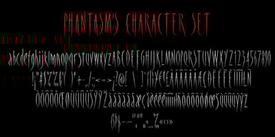 Font visual image of Phantasm