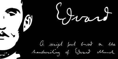 Font visual image of Edvard