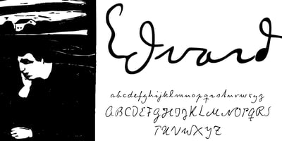 Font visual image of Edvard