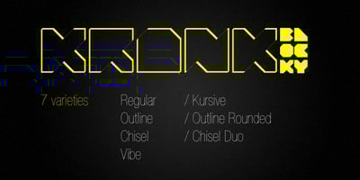 Font visual image of Krank