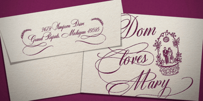 Font visual image of Dom Loves Mary