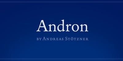 Font visual image of Andron 1 Latin Corpus&trade;