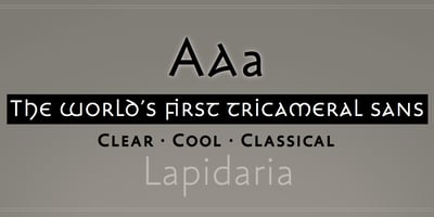 Font visual image of Lapidaria&trade;