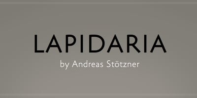Font visual image of Lapidaria&trade;