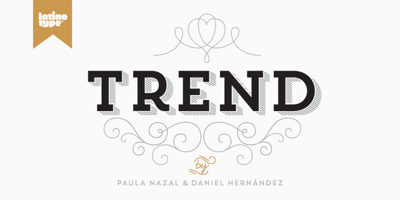 Font visual image of Trend