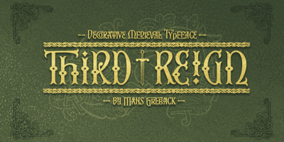 Font visual image of Third Reign