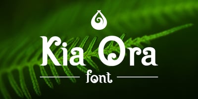 Font visual image of Kia Ora