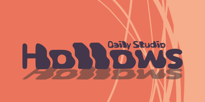 Font visual image of Hollows