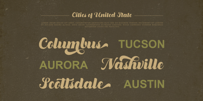 Font visual image of Dustland