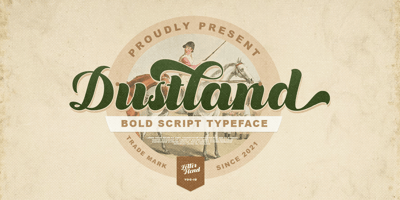 Font visual image of Dustland
