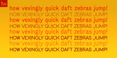 Font visual image of Quarkwell