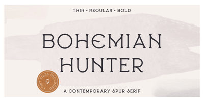 Font visual image of Bohemian Hunter
