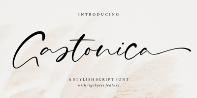 Font visual image of Gastonica