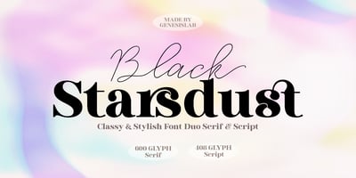 Font visual image of Black Starsdust 
