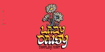 Font visual image of Lazy Daisy
