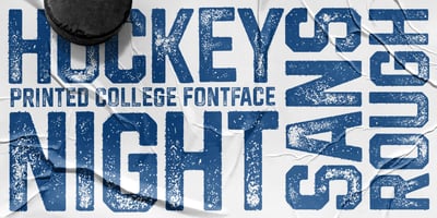 Font visual image of Hockeynight Sans Rough