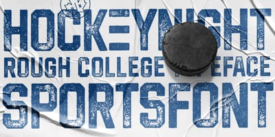 Font visual image of Hockeynight Sans Rough