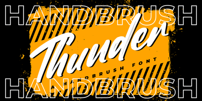 Font visual image of Thunder