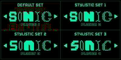 Font visual image of MultiType Gamer