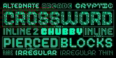 Font visual image of MultiType Gamer