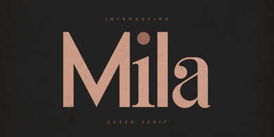 Font visual image of Mila VP
