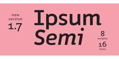 Font visual image of Ipsum Semi