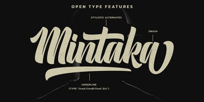 Font visual image of Mintaka