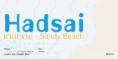 Font visual image of Hadsai