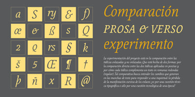 Font visual image of Sonetto