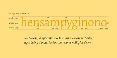 Font visual image of Sonetto