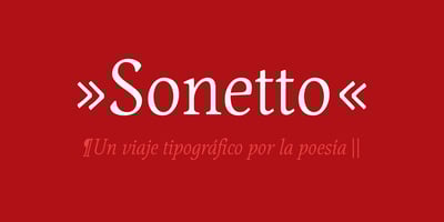 Font visual image of Sonetto