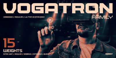 Font visual image of Vogatron