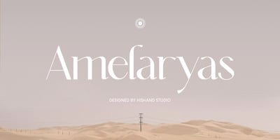 Font visual image of Amelaryas