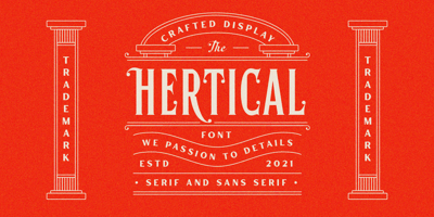 Font visual image of Hertical