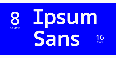 Font visual image of Ipsum Sans