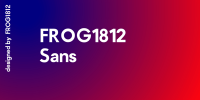 Font visual image of FROG1812 Sans