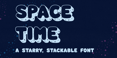 Font visual image of Space Time