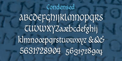 Font visual image of Potus Uncial