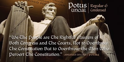 Font visual image of Potus Uncial