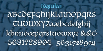 Font visual image of Potus Uncial