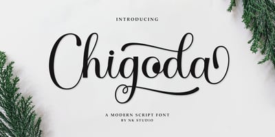 Visuelles Schriftbild von Chigoda Script