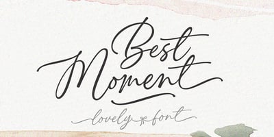 Font visual image of Best Moment