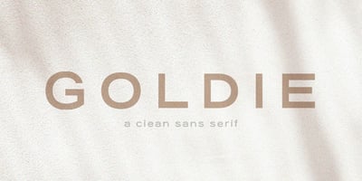 Font visual image of Goldie Sans