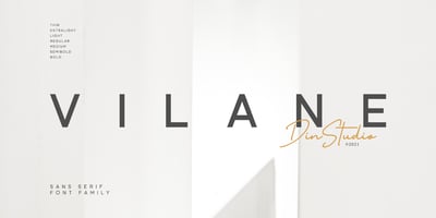 Font visual image of Vilane