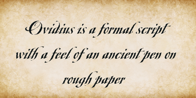 Font visual image of Ovidius Script