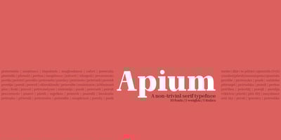 Font visual image of Apium