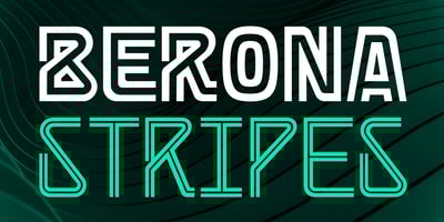 Font visual image of Berona Stripes