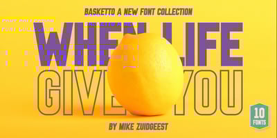 Font visual image of Basketto