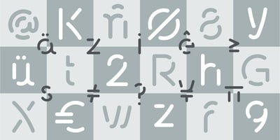 Font visual image of Stenzilla