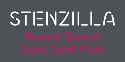 Font visual image of Stenzilla